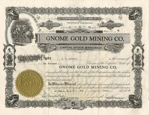 Gnome Gold Mining Co. - Stock Certificate
